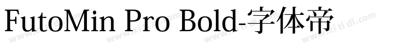 FutoMin Pro Bold字体转换